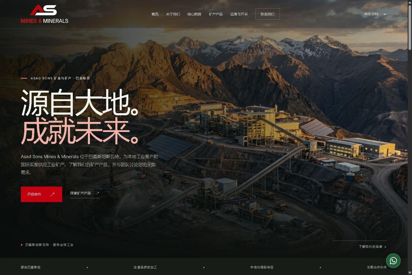 Live Chinese homepage showing the translated headline and navigation