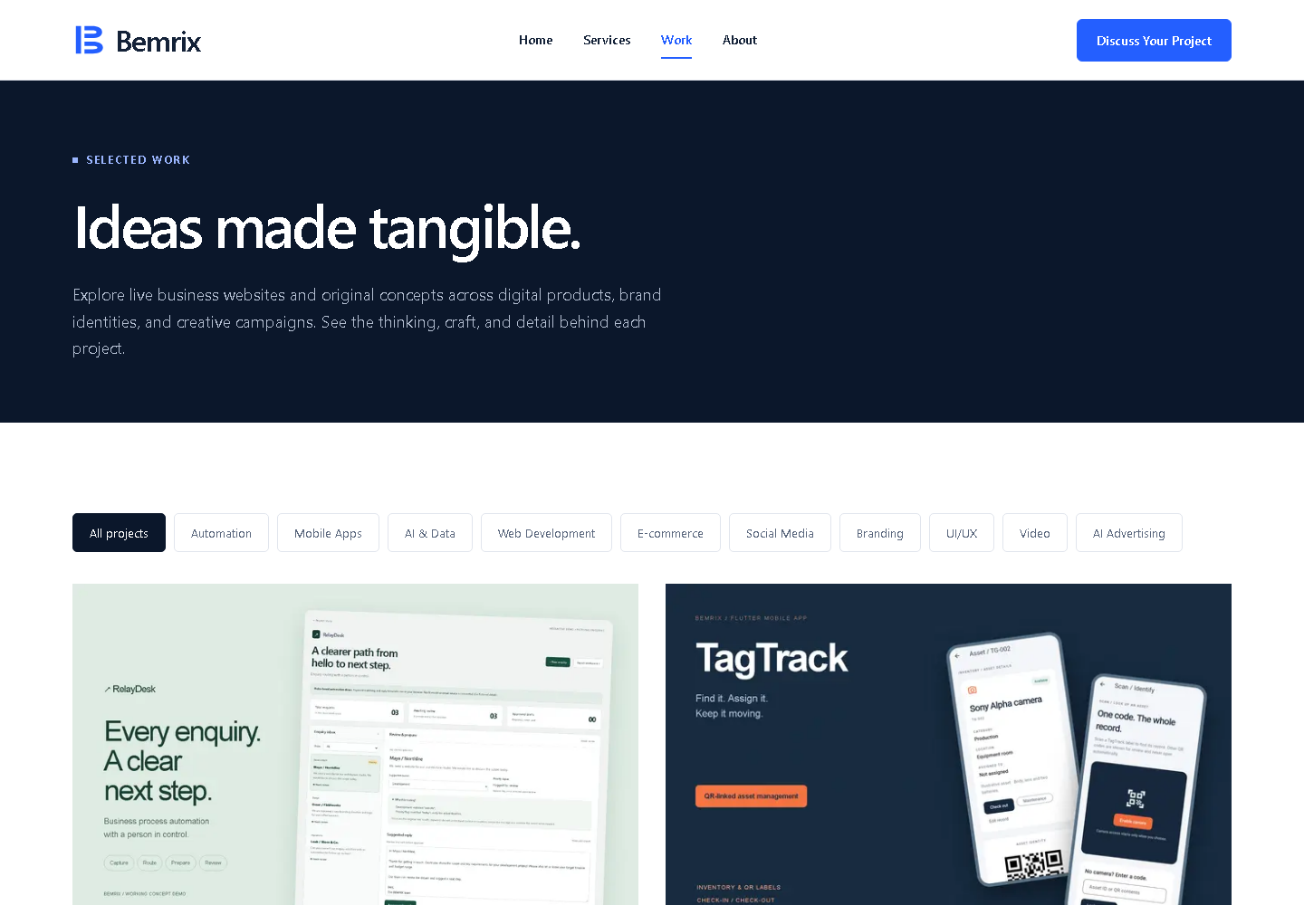 BEMRIX work gallery after responsive image optimization