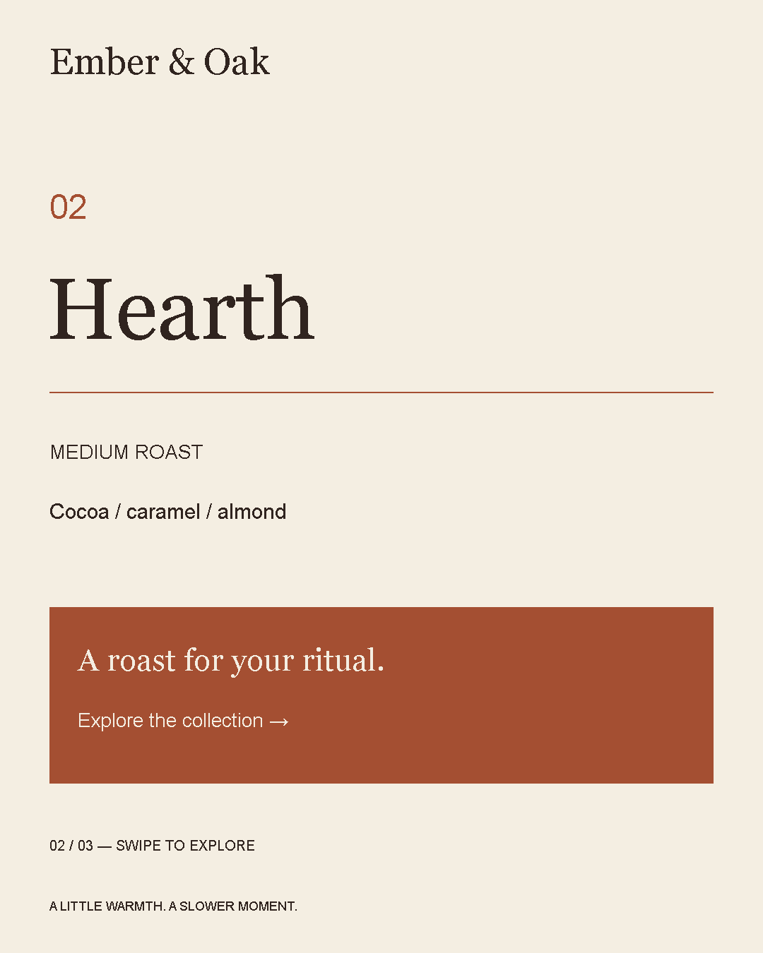 Hearth / carousel 2 — Ember and Oak social graphic