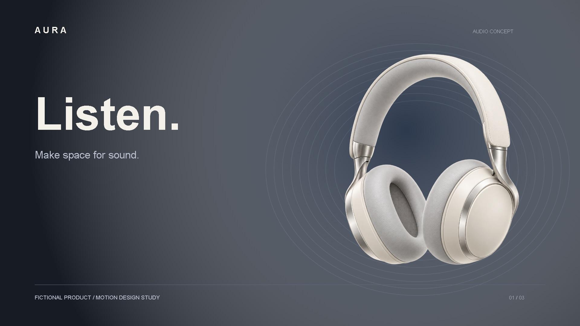 AURA headphone concept film, Listen opening scene