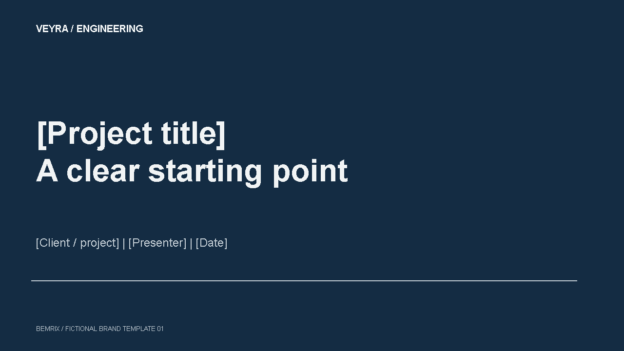 Veyra editable presentation template slide 1